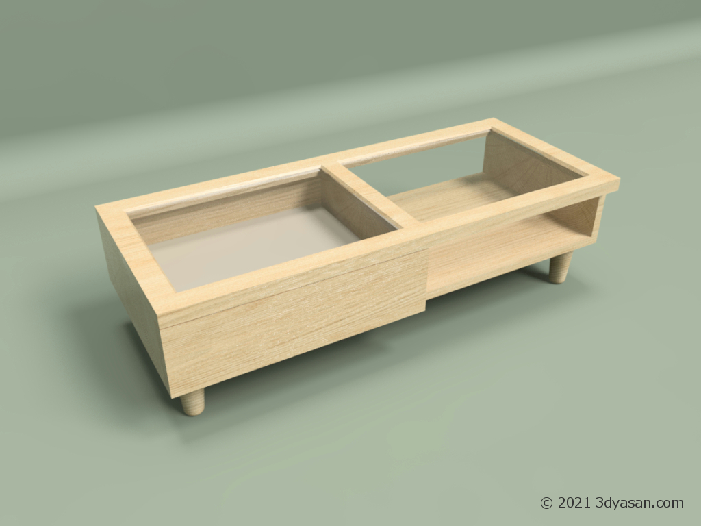 アクセサリー収納付きセンターテーブル のプレビュー画像