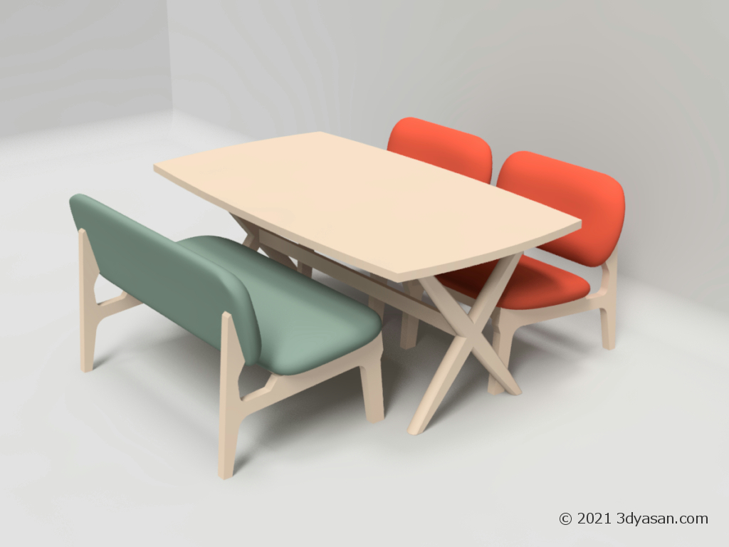 ダイニングローテーブルセット のプレビュー画像