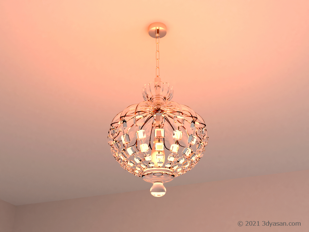 ガラスドームシャンデリア のプレビュー画像