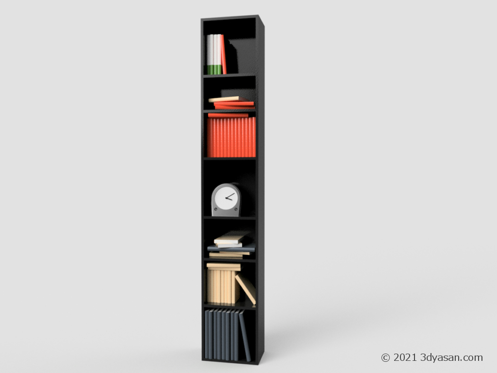 本が入った本棚 のプレビュー画像