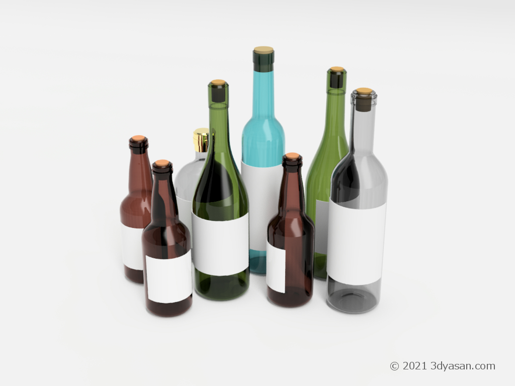 酒瓶の集まり のプレビュー画像